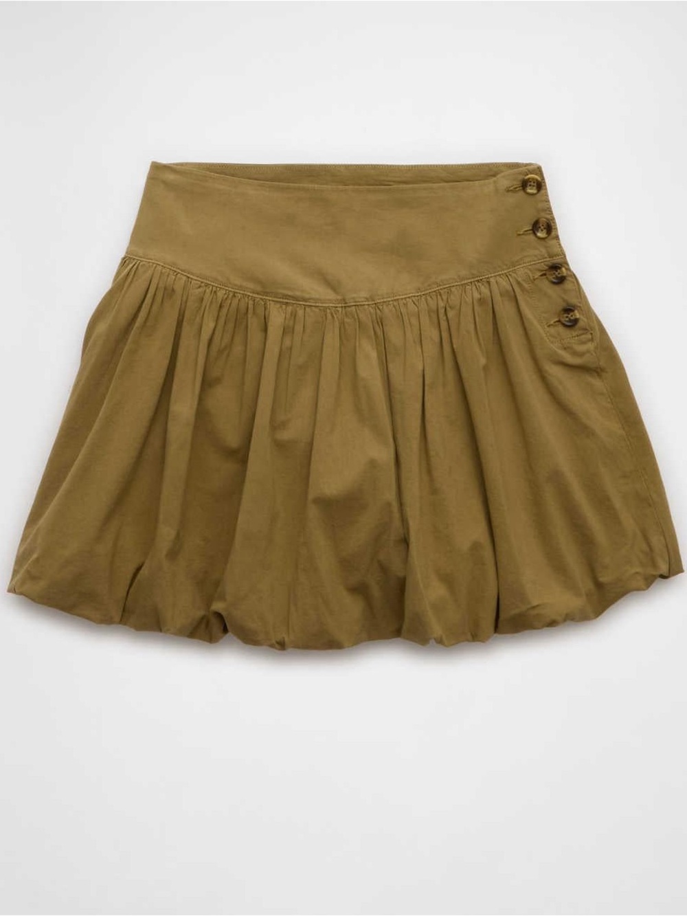 American Eagle Olive Green Mini Skort with Embroidered Logo